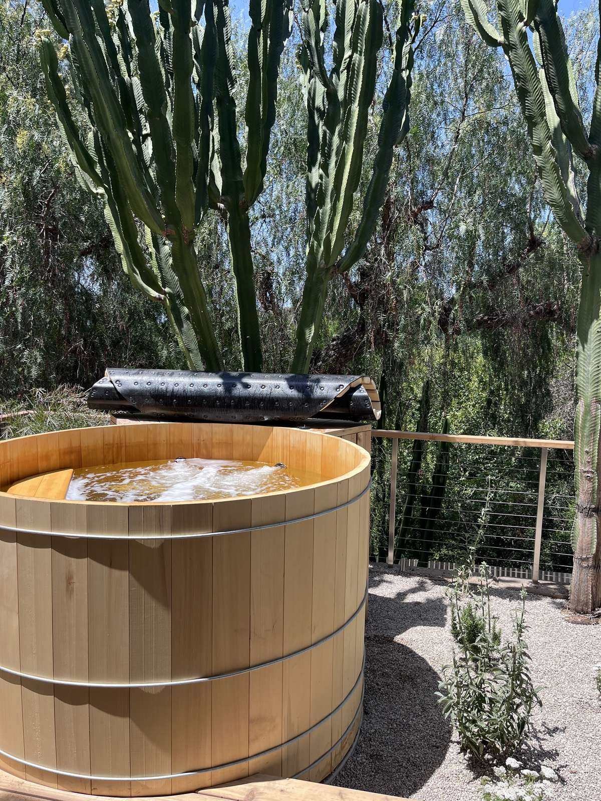 Cedar Tub Install in Sonoma