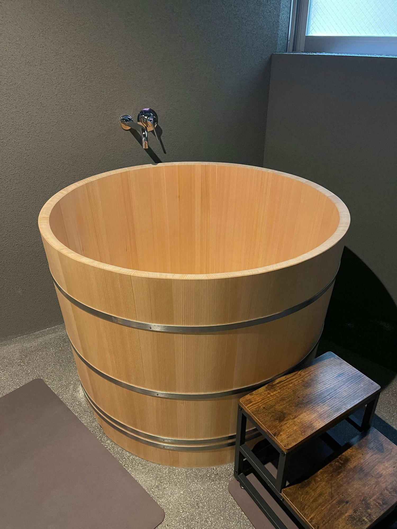 Japanese tub in a new bathroom in Healdsburg